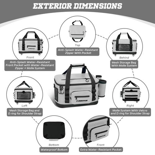 MORXPLOR Waterproof Shell 24 cans Paddle Board Cooler Bag, Sup Deck,Kayak Cooler Bag Accessories
