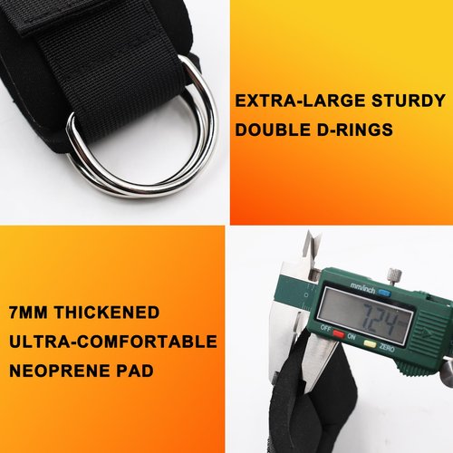 Wrist Cuffs with Dual D-Rings – Secure & Comfortable Support for Cable Machine Workouts, Lateral Raises, Arm Strength Training, and Triceps Exercises