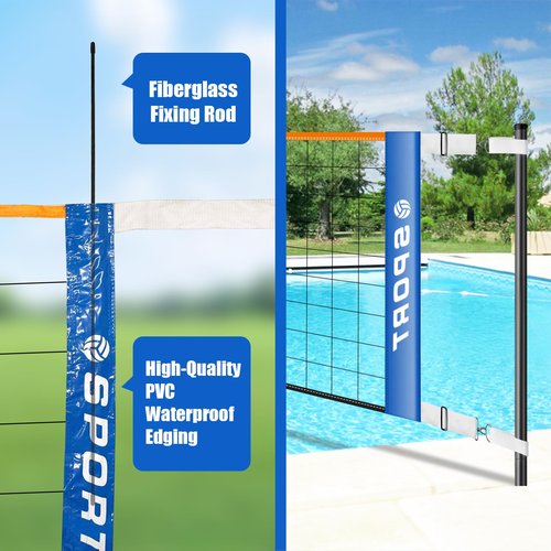 Furypiont Pool Volleyball Net for Indoor & Outdoor, Upgraded Weather Resistance Volleyball Net Replacement【Net Only】