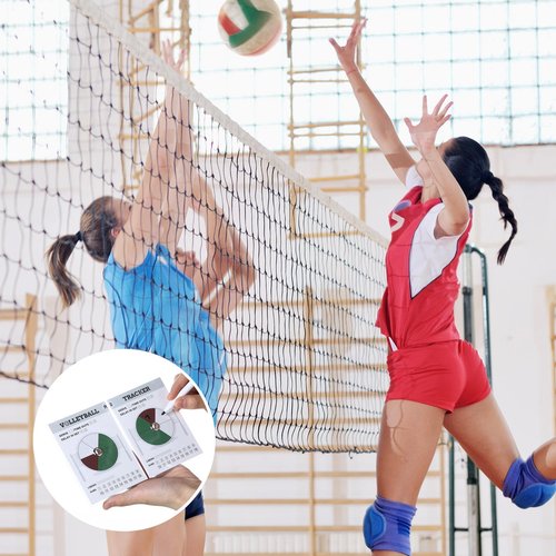 Seenelling 4 Set Volleyball Rotation Trackers Portable Volleyball Rotation Wheel Clipboard with Dry Erase Marker and Eraser Tip for Strategy Techniques Officials Referees and Coaches