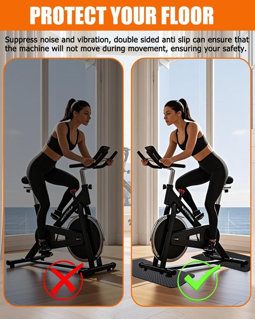 3PCS Treadmill Mat,Compatible with Treadmill,Treadmill Mat for Carpet Floors