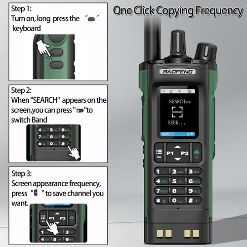 BAOFENG Radio UV32 Ham Radio Handheld 10W Rechargeable Walkie Talkies Long Range UV-32 Two Way Radio NOAA Weather Radio with GPS,Copy Frequency APP Programming 2500mAh Battery USB-C Charging (2P ack)