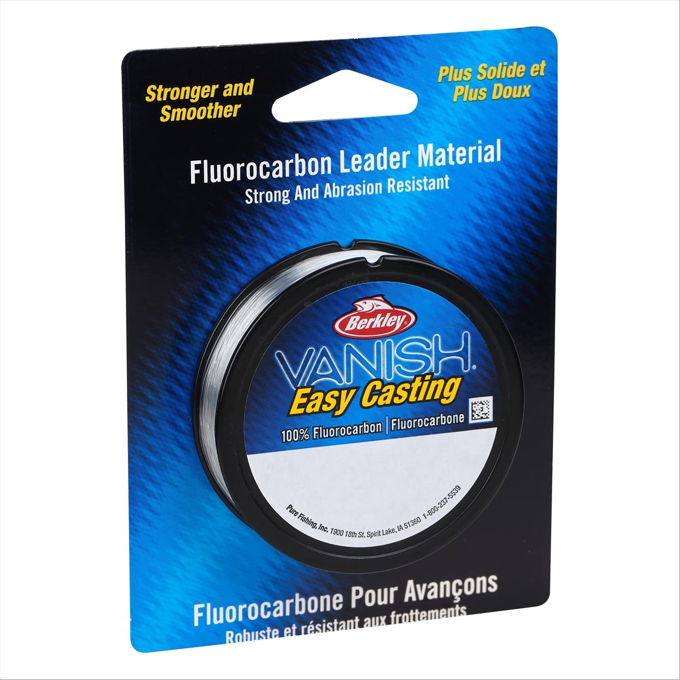 Berkley Vanish® Leader Material, Clear, 8lb | 3.6kg, 50yd | 45m Fluorocarbon Fishing Line, Suitable for Freshwater Environments