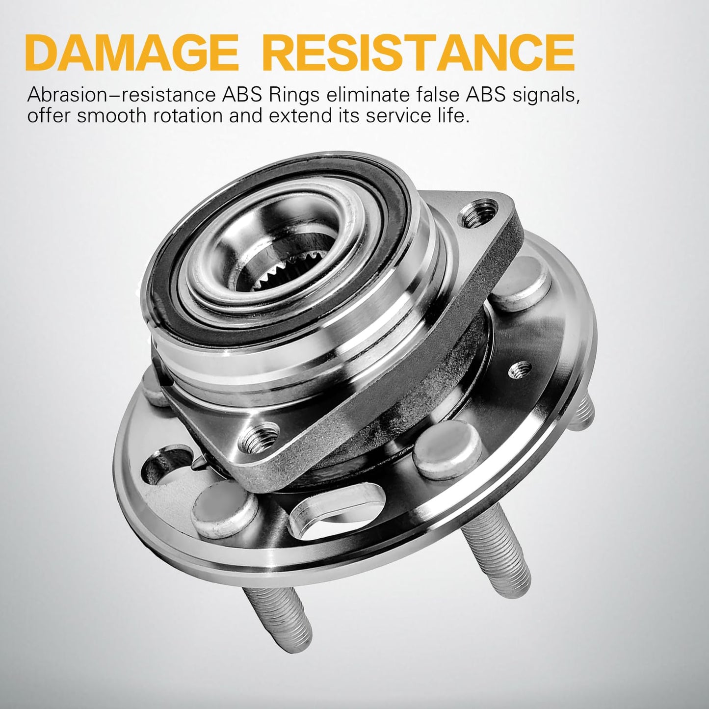Front Wheel Bearing Hub Assembly 513288 for 2010 2011 2012 2013 2014 2015 2016 2017 Chevy Chevrolet Equinox 2014-2017 Chevy Impala 2013-2015 Chevy Malibu 2010-2017 GMC TERRAIN 5 Lugs w/ABS(2 PCS)