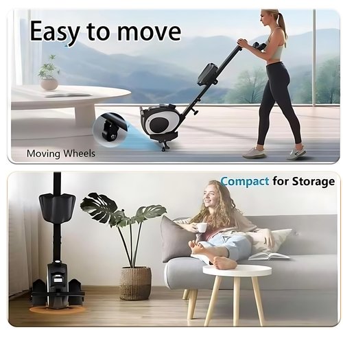 NAYSAYE Rowing Machine for Home, Magnetic Rower Fitness Machine with Quiet Resistance, App Compatible Foldable Rower Home Use, Work Out Equipment for Burn Fat & Sculpt Muscles