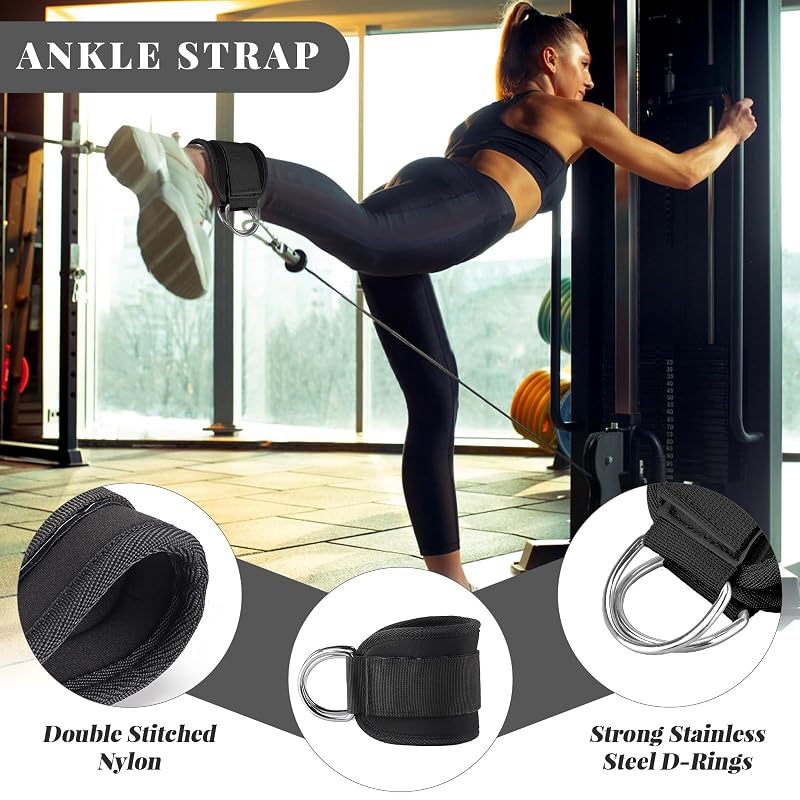 Barbell Pad Set with Gloves for Hip Thrust, Squat, Lunges - Black, Medium Glove