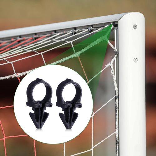 Chunful 100 Pcs Soccer Goal Net Fasteners Soccer Net Clips Replacement Lock Clips Accessories for Goal Series with Pre Drilled Holes in Aluminium Tubing and Posts