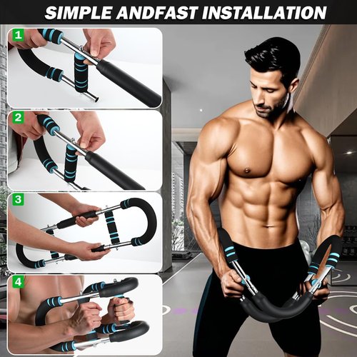 Twister Arm Trainer, 60-110lb 3-Speed Adjustable Forearm Strengthener, Arm Workout Tool, Chest Workout Equipment, Adjustable Chest Workout Equipment Portable Home Fitness Equipment