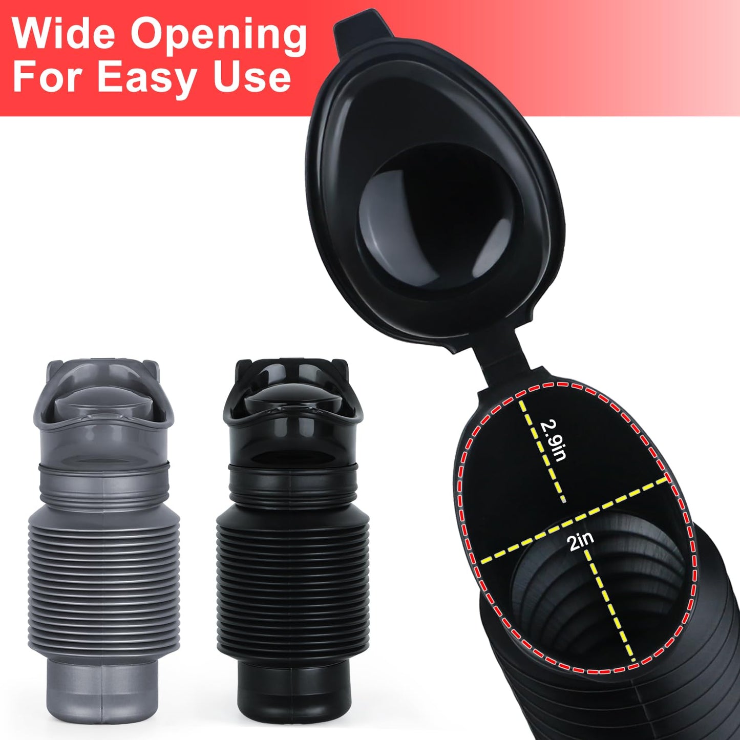 Pee Bottles For Men,Adjustable Urine Bottle With Disposable Replacement Bags,Car Pee Bottle For Men And Women,750ml,Leakproof,2-Piece Set Emergency Urinal For Road Trips,Traffic Jams And Camping