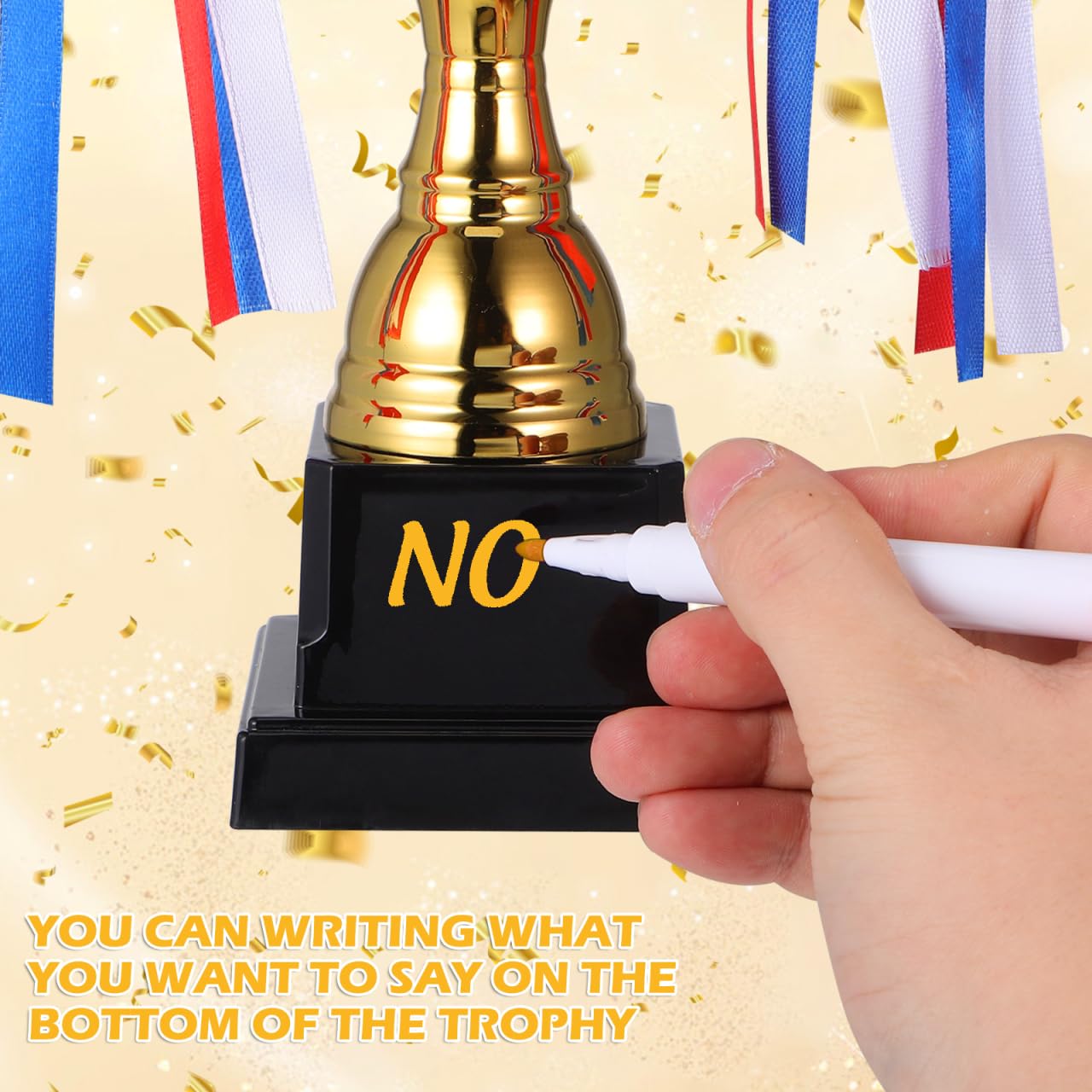 NUOBESTY Trophy Cup, 9.6Inch Gold Large Trophy Award Trophies for Sports, Competitions, Tournaments, Party Favors for Winners, Game Rewards