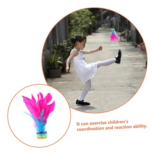 Yardwe 2pcs Kick Shuttlecock Lightweight Exercise Foot Sports for Traditional Chinese Jianzi Enhance Coordination Flexibility Safe for Outdoor Fun