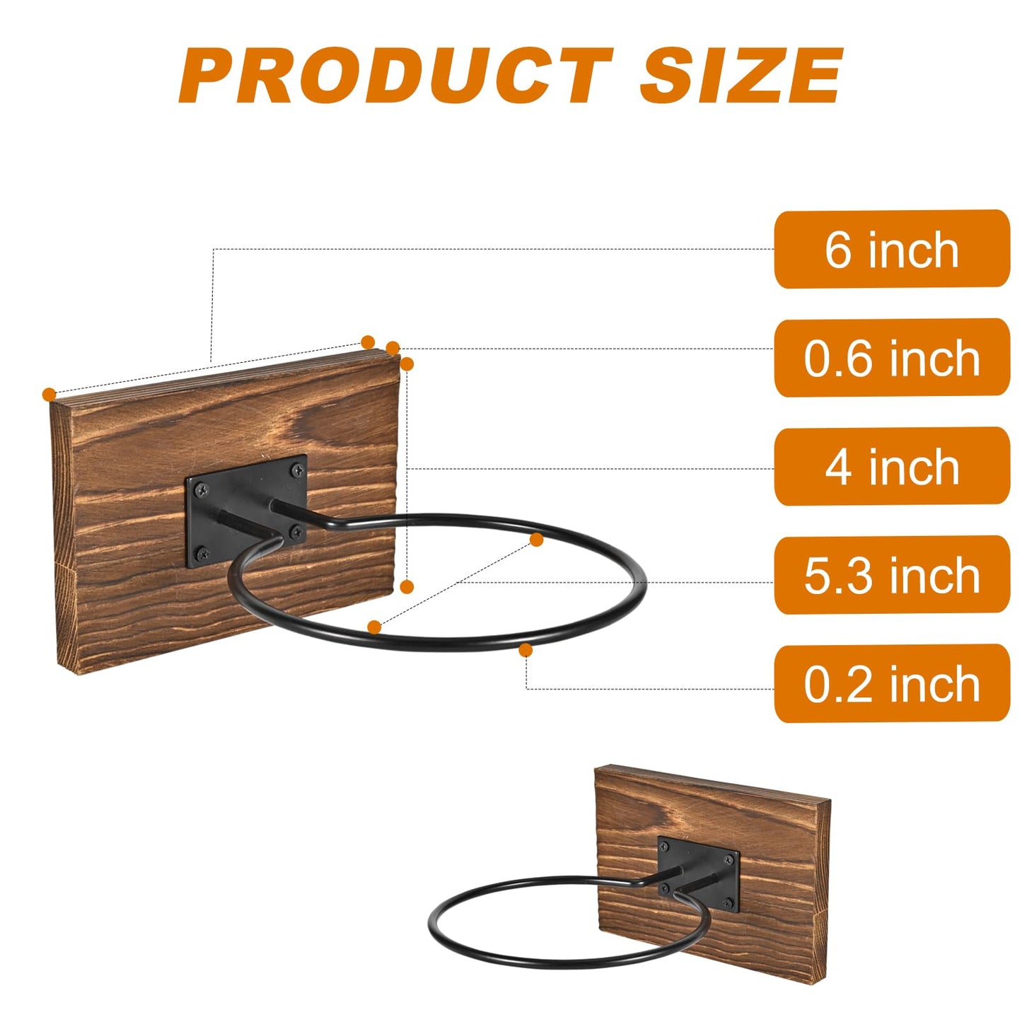 CRNHIGY Wall Mounted Basketball Hoops, Made of Solid Wood and Metal, can be Easily Installed, Suitable for Basketball, Soccer, Soccer Display Unit Storage