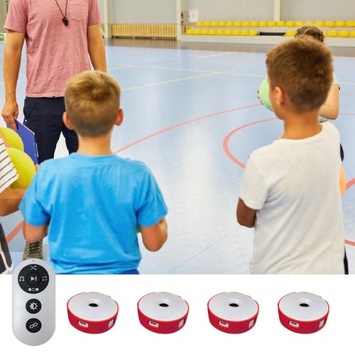 VLBPCR 4Pcs/Pk Agile Reaction Training Lamp Set, Reaction Training Light Speed Agile Reaction Light Sports Equipment Quick Reaction Lights Enhancing Speed and Agility Tools