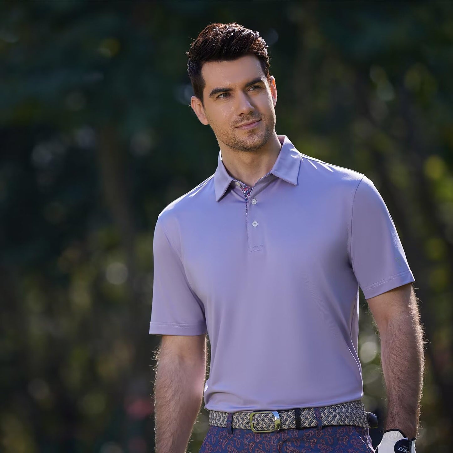 Mens Polo Shirts Short Sleeve Dry Fit Moisture Wicking Tech Performance Casual Sport Solid Golf Shirts for Men