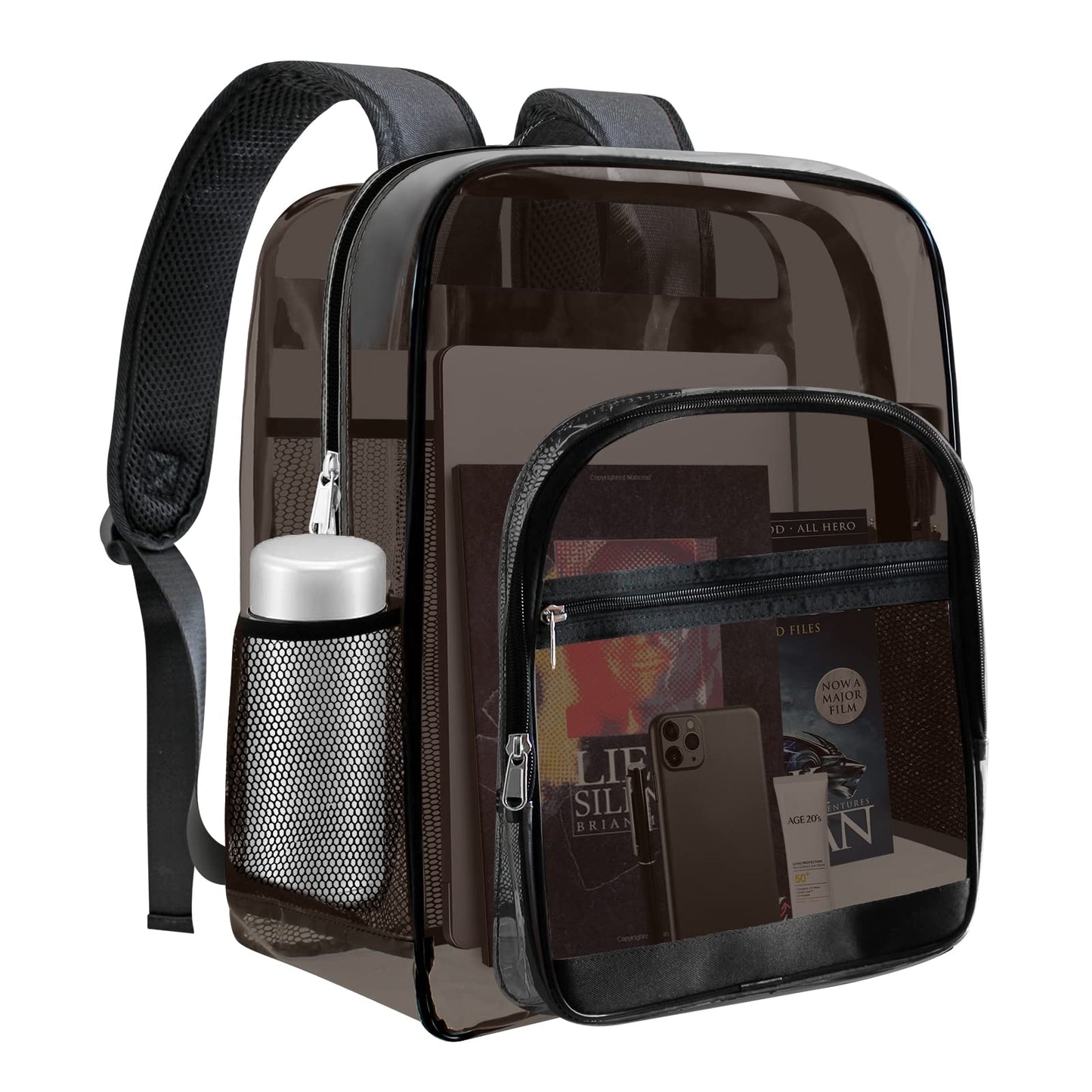 SDFGHG Clear Backpack,Sturdy Shape Heavy Duty Large Clear Backpack