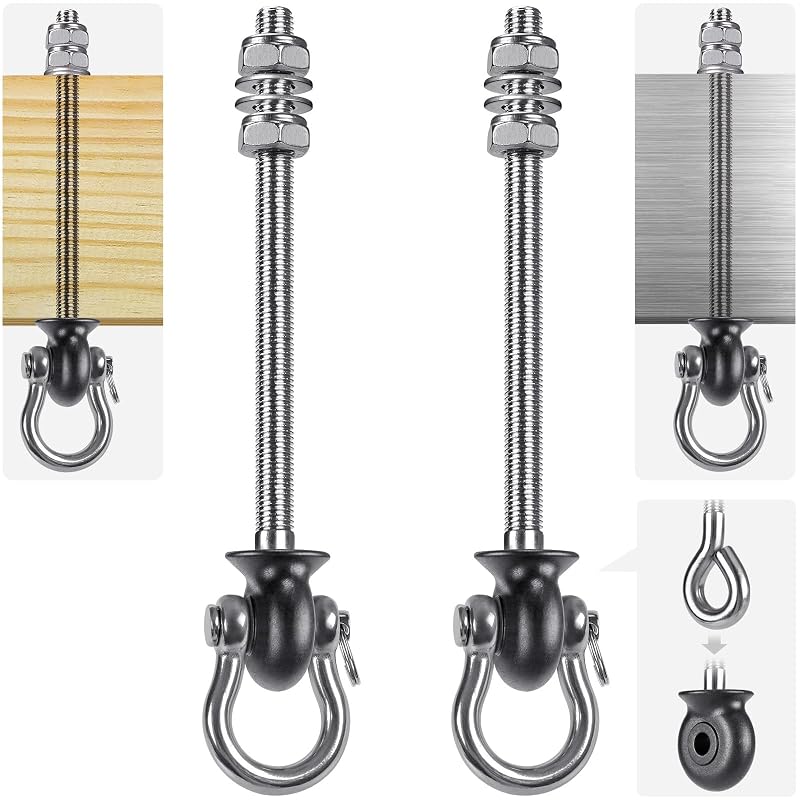 2-Pack Stainless Steel 304 Heavy Duty Swing Hangers for Wood/Steel Beams, 1500 lb, 180° Swing, 9.64'' Length – Dolibest (Silver 9.67'' 2 Pack Variation)
