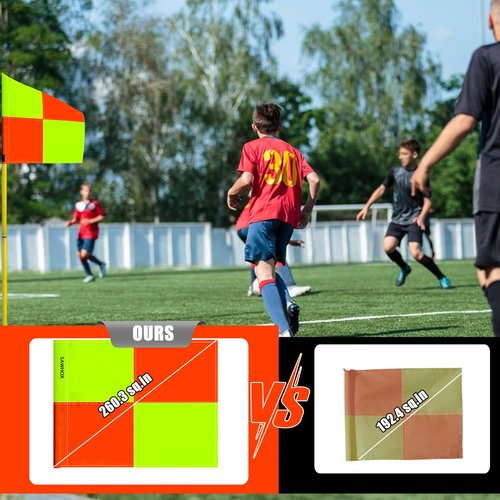 SAWHOX Replacement Soccer Corner Flags, Set of 4