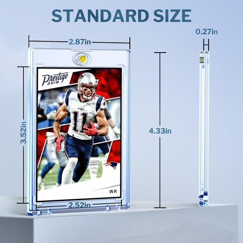 YHIJF 20-Pack Magnetic Card Holder, 35pt One Touch for Trading Cards, Baseball Card Holder, U-V Protectors Hard Plastic, for Sports, Game, MTG Cards