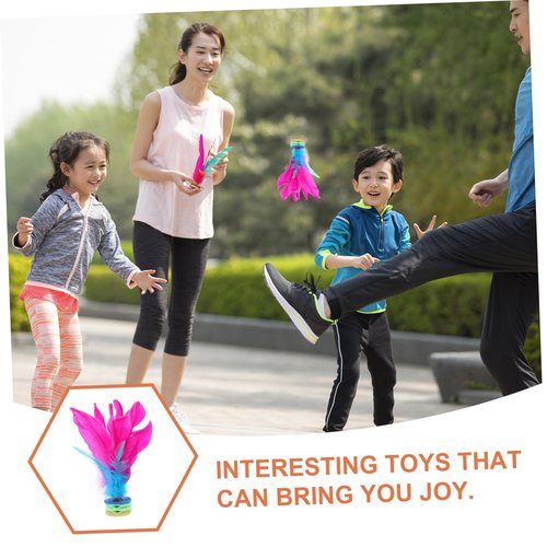 Yardwe 2pcs Kick Shuttlecock Lightweight Exercise Foot Sports for Traditional Chinese Jianzi Enhance Coordination Flexibility Safe for Outdoor Fun