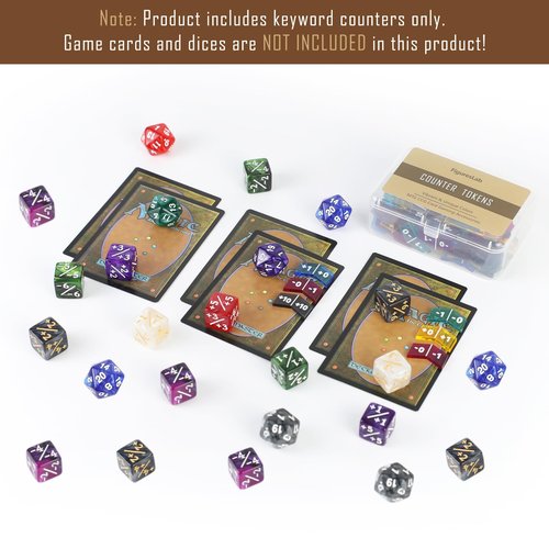 60Pcs Colorful MTG Buff Counter Tokens Magic Token Creature Stats or Loyalty Counters for MTG CCG Card Gaming Accessories