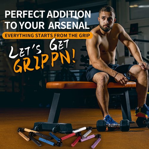 Carvanchy Grip Strength Trainer Set, 50-300LB(6 Pack), Wrist Forearm Strengthener, Metal No Slip, Hand Gripper Strengthener for Training and Exercise, Workout Squeezer
