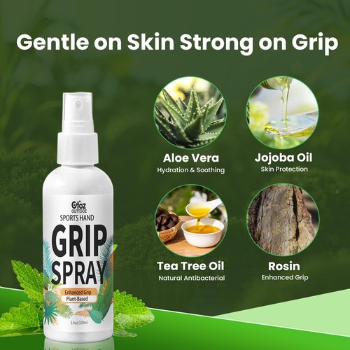 Anti-Slip Grip Spray 3.4 oz – Plant-Based, Quick-Drying, Non-Residue Grip Enhancer with Sticky Boost pole grip for pole dancing, Aerial Silks, Pickleball, Golf, Tennis, and More