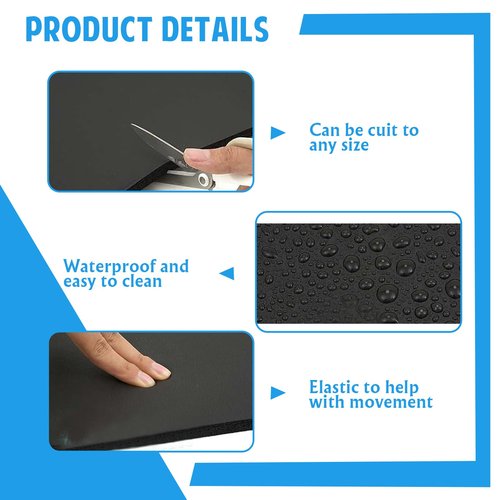 LAIAMER 35in*13in Aerobic Exercise Step Platform Thick Mat, Step Platform Mat Extra Thick Yoga Mat Small Yoga Mat Workout Mat for Exercise at Home for Yoga Cushion for Your Knees, Wrist Protection
