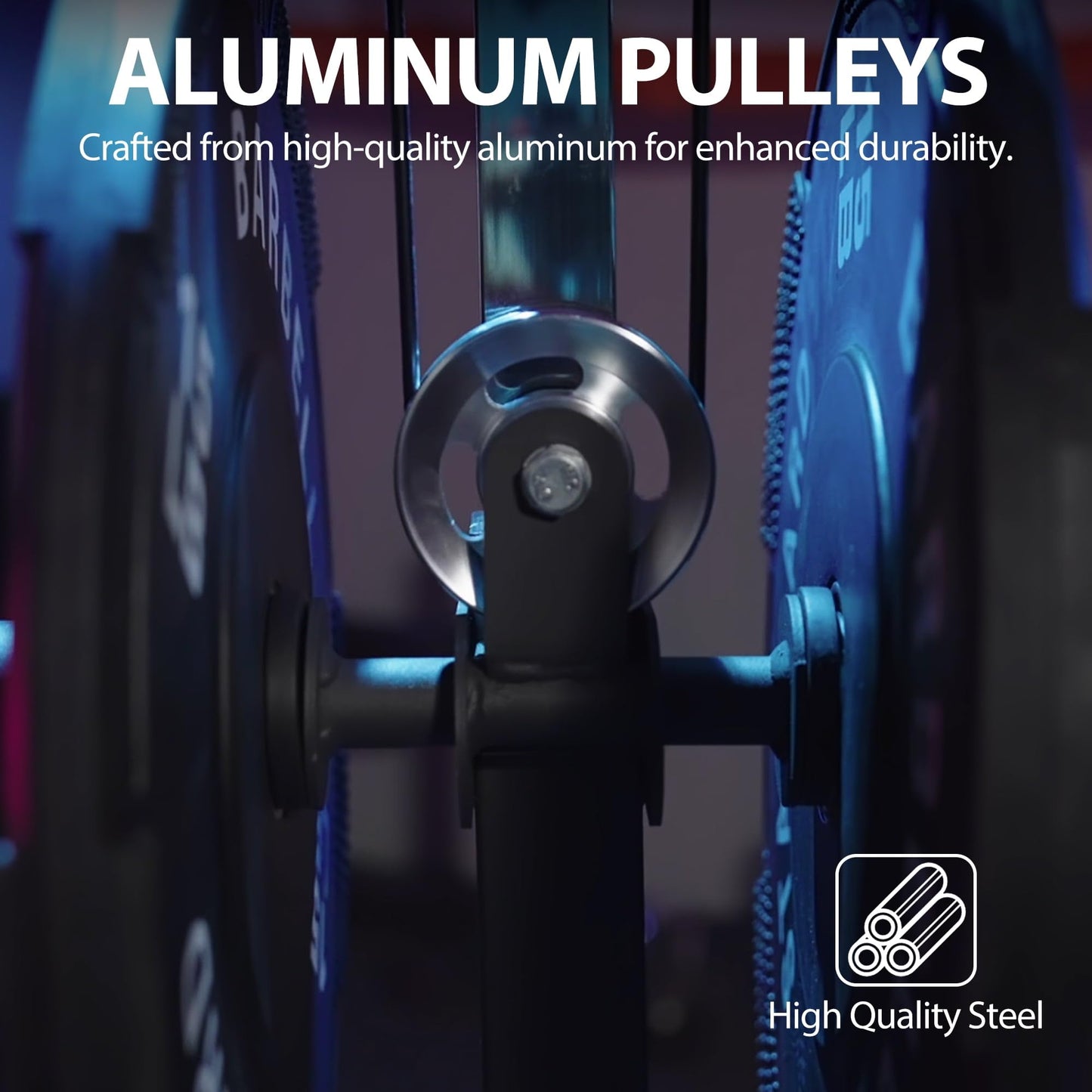 Mikolo Aluminum Pulleys for Gym Equipment 18PCS Power Rack Pulley Attachment, 90mm Aluminum Alloy Bearing Gym Pulley Wheel for Home Gym