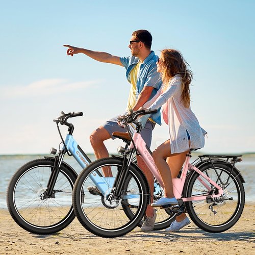 Cybervelo 1000 Peak Electric Bike for Adults,up 80 Miles Removable Battery Ebike, 26" Electric Mountain E Bike with 7-Speed,Adult Electric Bicycles for Commute Beach Snow