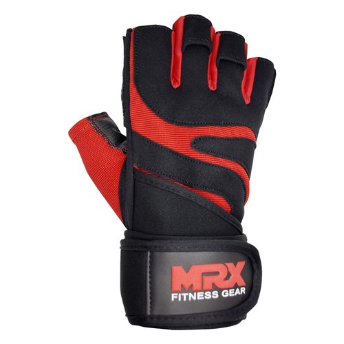 MRX Weightlifting Gloves for Men Workout Gloves Mens Wrist Support Lifting Gloves Male Gym Gloves | Workout Gym Accessories for Men Weight Lifting Fingerless Gym Exercise for Powerlifting