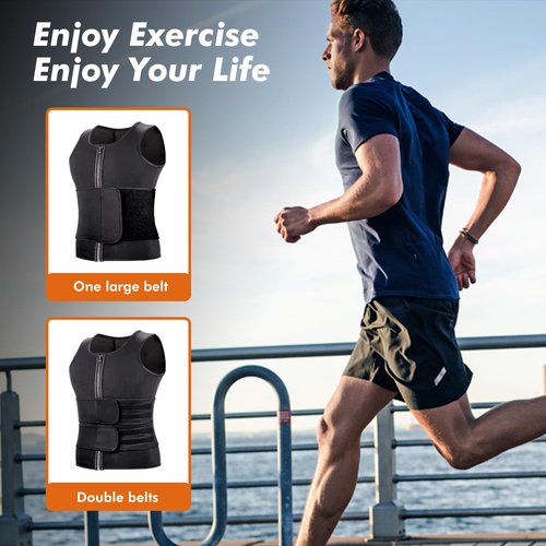 A+ Choice Sauna Vest Waist Trainer for Men - Mens Sauna Suit Large Sweat Belt Body Shaper for Gym Workout Exercise Faja Para Hombre Plus Size 1XL