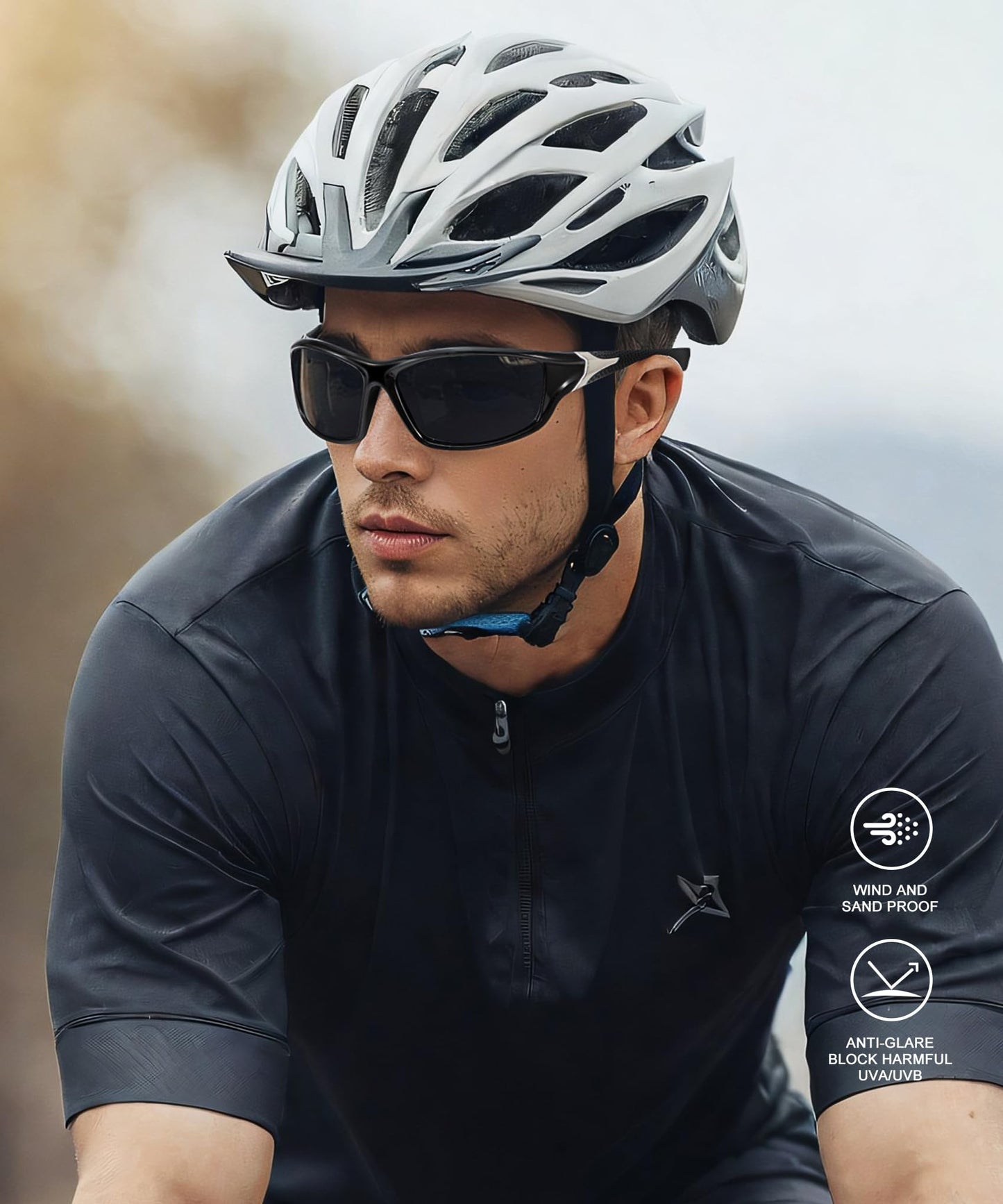 OUKEMAX Polarized Sunglasses-Men Sports Sunglasses: Mens Sunglasses Polarized Running Sun Glasses Driving Fishing 3 Packs