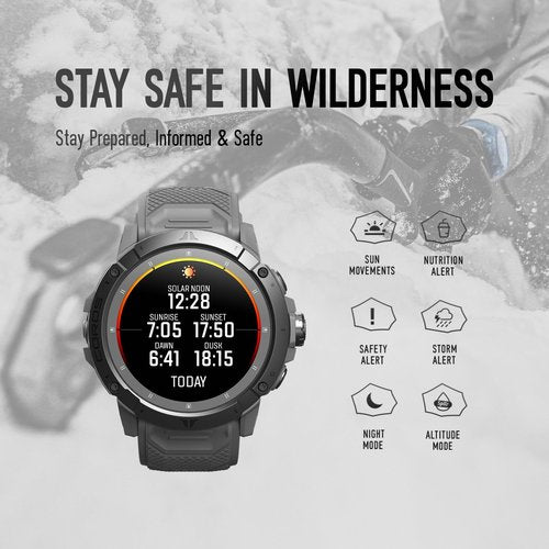 COROS VERTIX 2S Adventure GPS Watch, 40 Days Battery Life, GPS Navigation with Global Offline Maps, Route Planner, Heart Rate Monitor, Rock Climbing, Skiing, Running, Biking - Space Black