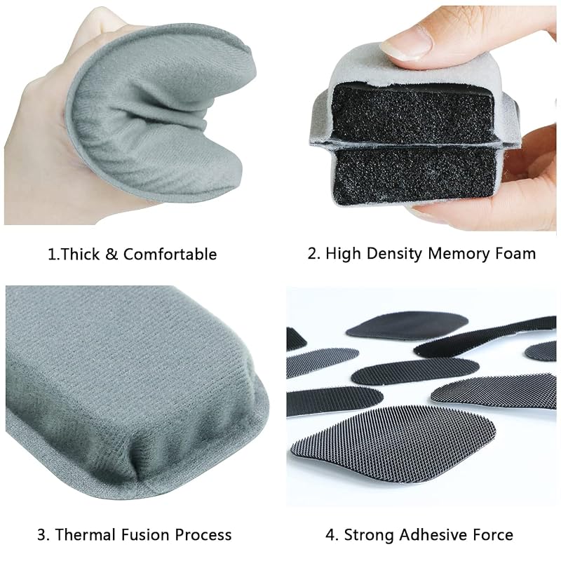 Universal Airsoft Helmet Pads - Light Gray Foam Replacement Kit for FAST/ACH/MICH Helmets