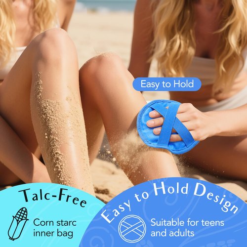 WEKAPO Sand Remover for Beach, Sand Remover Wipe Mitt Talc-Free & Reef Friendly Removal Bag for Family, Women, Must-Have Beach Essentials for Summer, Vacation and Hawaii Trip (1pcs Round Turtle)