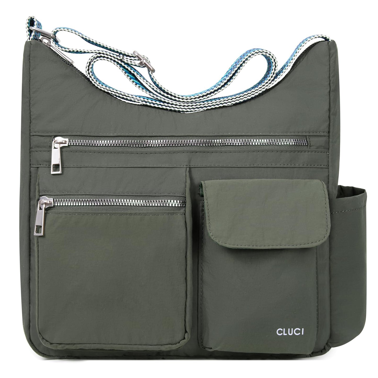 CLUCI Purses for Women, Anti Theft Crossbody Bags for Woman Travel, Water-Resistant Nylon Shoulder Handbags-Multiple Pockets