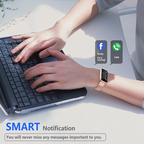 FITVII Slim Fitness Tracker with Blood Oxygen, Blood Pressure, 24/7 Heart Rate and Sleep Tracking, IP68 Waterproof Activity Trackers and Smart Watches with Step Tracker, Pedometer for Women Men