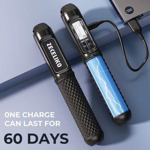 ZECELIKO Smart Jump Rope with LED Display and Jump Counter, Weighted Cordless Design for Home Gym & HIIT, Adjustable Steel Wire for Fitness, Tracks Jumps, Calories & Time, for Men, Women & Kids