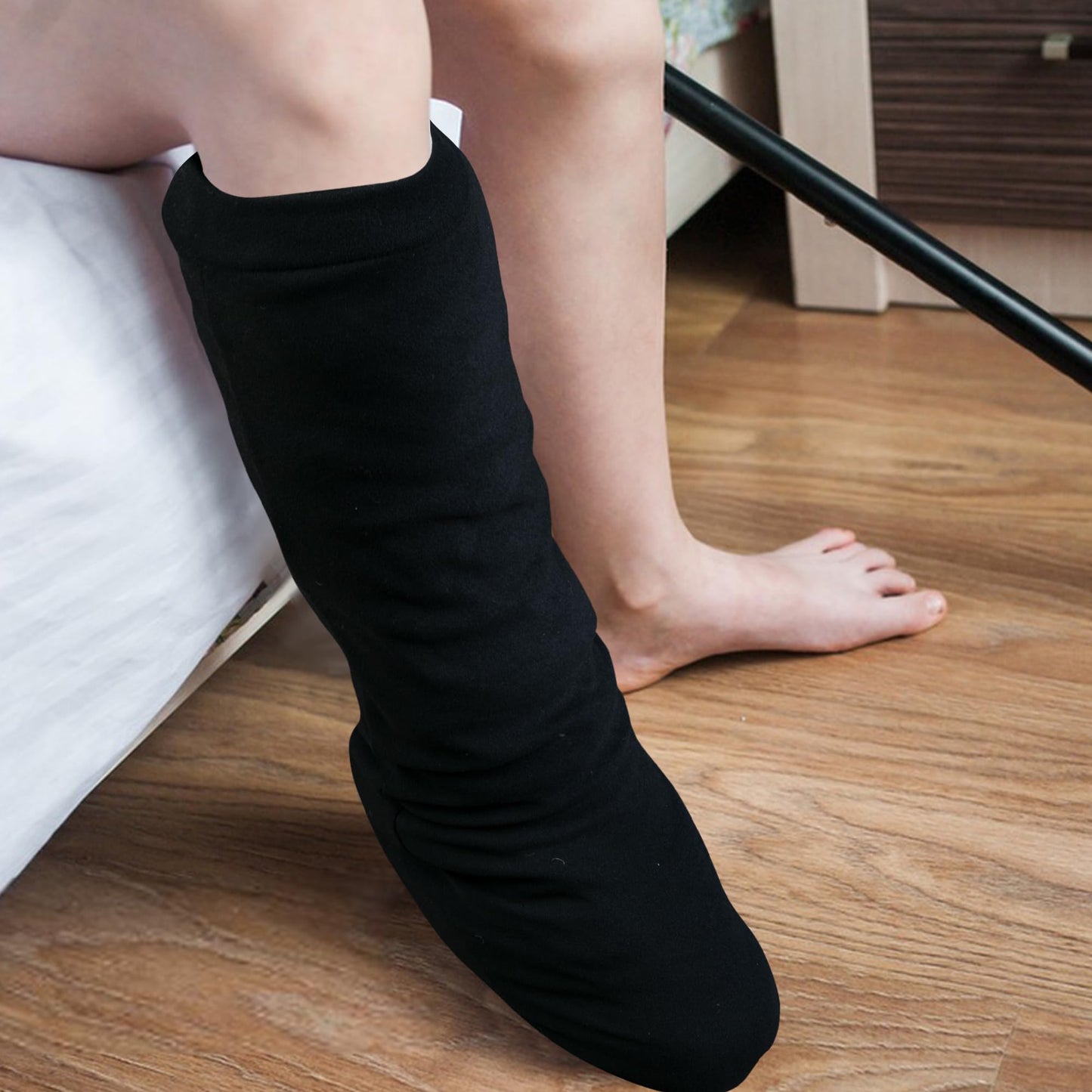 Shupakul 2 Pcs Large Size Leg Cast Cover with Zipper-Below The Knee Cast Sock Covers-Stretchy Leg Cast Sleeve for Men Women Plaster Protection Anti-Scratch
