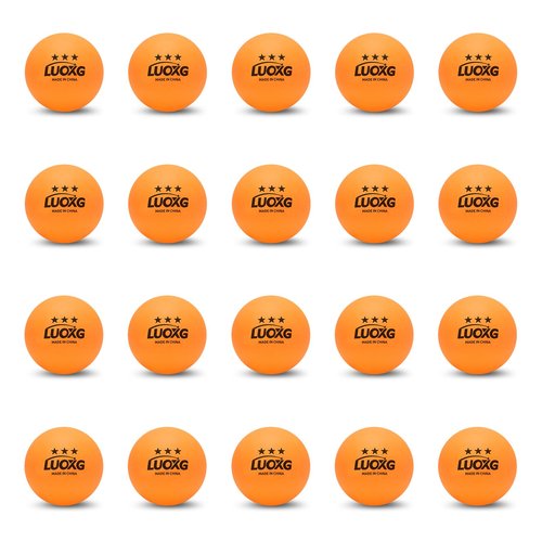 LUOXG Ping Pong Balls, Ping Pong Balls 20 Pack, Orange Table Tennis Balls, 3 Star Table Tennis Balls, Suitable for Beginners and Professionals