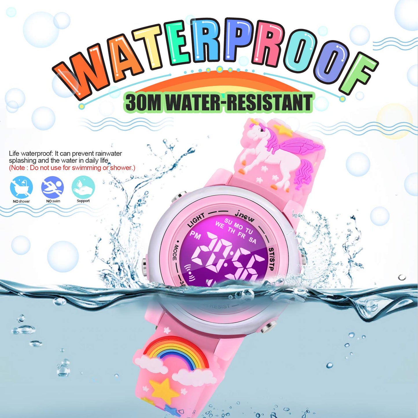 VAPCUFF Gifts for Girls, Watches for Kids Ages 3-10 - Unicorn Pink