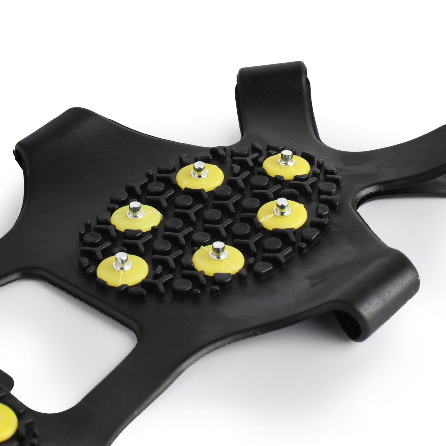 Ice Cleats, willceal Ice Grippers Traction Cleats Shoes and Boots Rubber Snow Shoe Spikes Crampons with 10 Steel Studs Cleats (Yellow,Small)