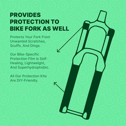 RKNDY E-Bike Bicycle Frame, Fork, Battery Pack, Die Cut Protection Kit/High Impact Frame Guard. Protects Your Bike from Scratches and dings. Thick Glossy PVC Protective Film. Fits Most E-Bikes.