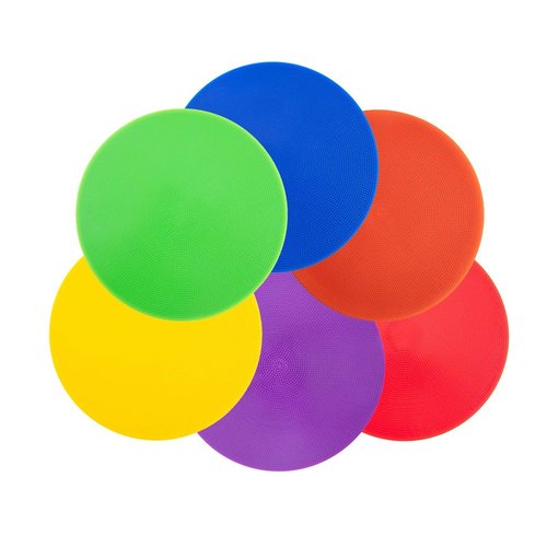 Vhxorrz 9.1" Poly Vinyl spot Marker 12 Pack, Non-Slip Rubber Agility Markers Flat Field Cones Floor Dots for Football Basketball Speed Training Markers Dance Practice Drills with Flat Cones Points