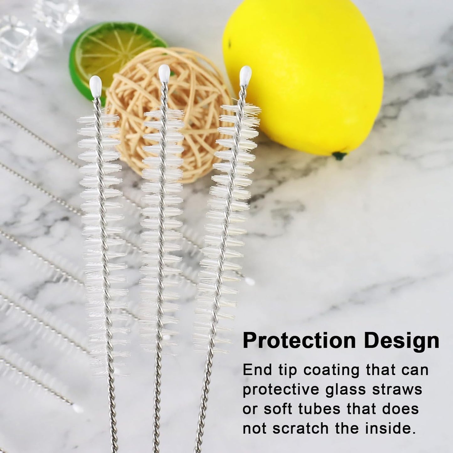 Straw Replacement Compatible for Owala Water Bottle 24 oz 32 oz, Metal Drinking Straw with Cleaner Brush Compatible with Owala FreeSip 24OZ/32OZ, Stainless Steel Straw Accessories Fit for Owala