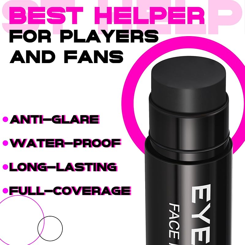 Eye Black Stick 12 Pack - Anti-Glare Waterproof Eyeblack for Baseball Football Softball