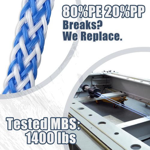 Wakeboard Rope with Handle 75ft, Ski Ropes for Water Skiing Wakesurf Wake Board Surf Floating Boating, Towable Boat Tow Pull Sports Line Thick Tough Watersports Kneeboard Surfboard Jet Accessories