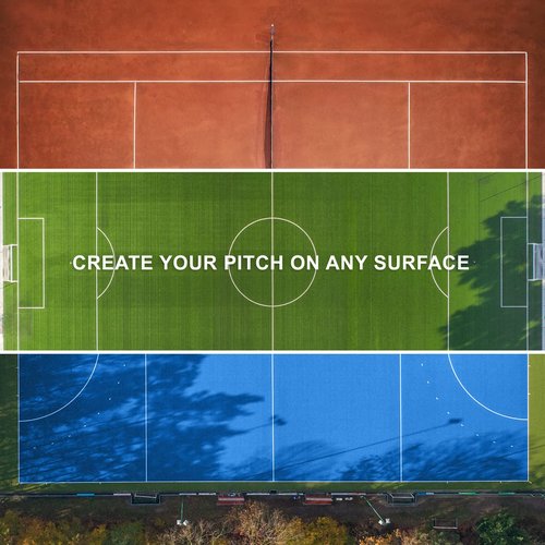 FORZA 100m Pitch Marking Tape - White/Yellow/Blue Tape for Sports Pitches (White)