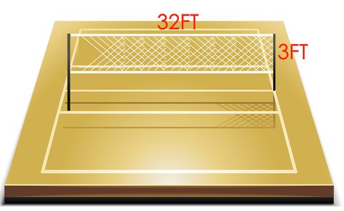 Professional Volleyball Net Outdoor with Aircraft Steel Cable, Heavy Duty VolleyballNet for Backyard, 32x3FT Portable Volleyball Nets for Pool Schoolyard Beach, Badminton/Pro VolleyballNets Set