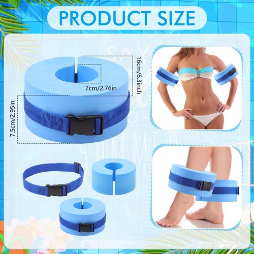 WinnerWhy Water Aerobics Set for Aquatic Exercise 1 Pair Swimming Glove 2 Pcs Foam Swim Aquatic Cuffs Water Weights Equipment Pool Resistance Fitness Equipment for Swimming Training Workouts